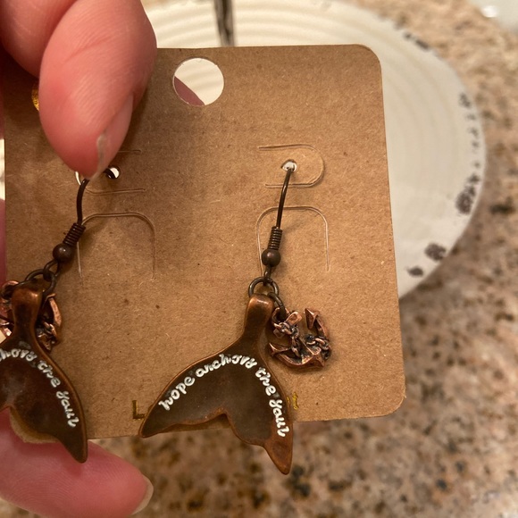 Mermaid and Anchor Earrings - Picture 2 of 3